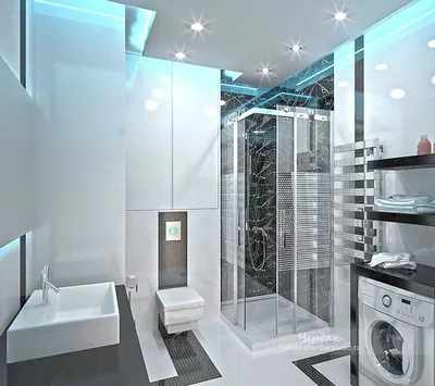 Фото ванных комнат в стиле хай тек