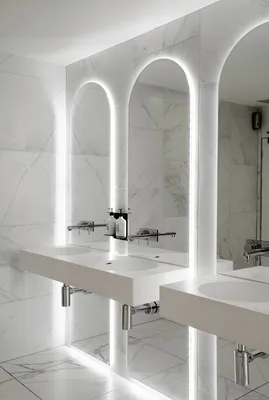HD изображения ванных комнат в стиле хай тек