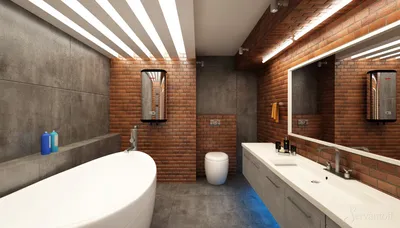 Ванные комнаты в стиле лофт: уют и современность