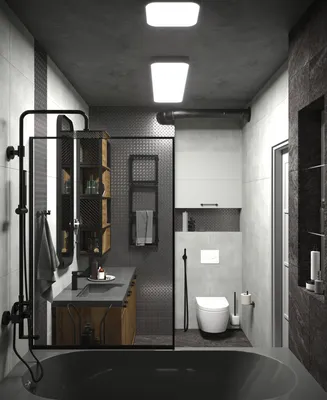 Фото 2024 ванных комнат в стиле лофт