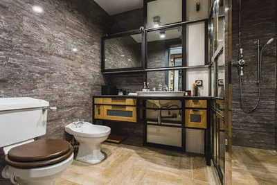 Ванные комнаты в стиле лофт фотографии