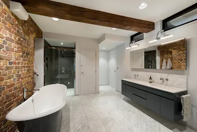 Картинка ванной комнаты в стиле лофт - Instagram