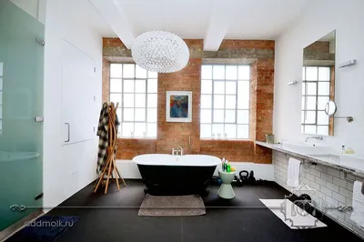 Фотография ванны в стиле лофт - Instagram