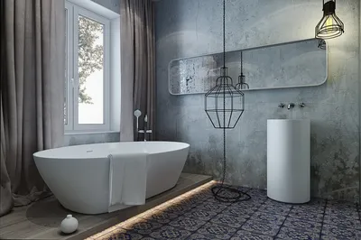 JPG фотографии ванных комнат в стиле лофт - Instagram