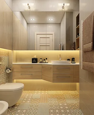 Уникальные дизайны ванных комнат с плиткой