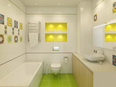 Ванные комнаты с плиткой: идеи и вдохновение