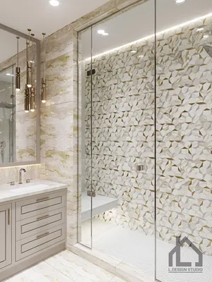 Фотографии ванных комнат с душевой кабиной с разными цветовыми решениями