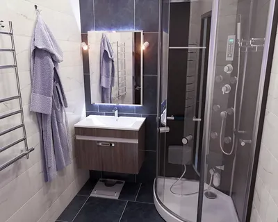 Фото ванных комнат с душевой кабиной с использованием натуральных материалов