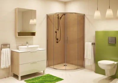 Фото ванных комнат с душевой кабиной с разными стилями интерьера
