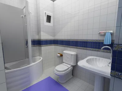 Арт-фото ванной комнаты с душевой кабиной в 4K разрешении