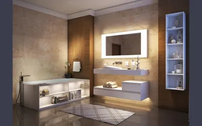 Фотография ванных комнат в бежевых тонах в формате PNG