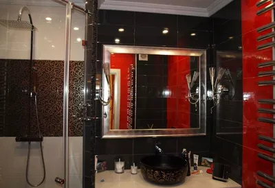 Стильная ванная комната в черно-белых тонах: фото примеры