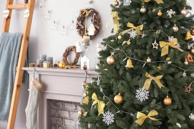 Варианты украшения новогодней елки фотографии
