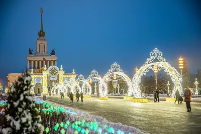 Зимний великолепие ВДНХ: фотографии разного формата для загрузки