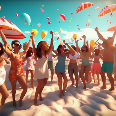 Пляжные вечеринки: Красочные фотографии в высоком разрешении для скачивания бесплатно