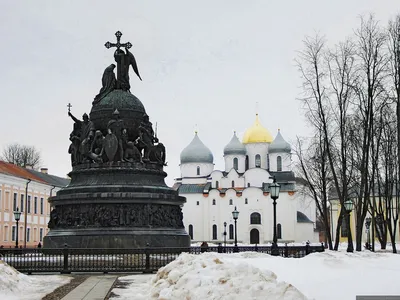 Уютные зимние виды Великого Новгорода: Изображения в PNG доступны для выбора