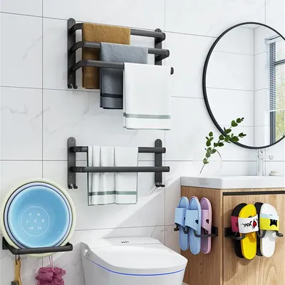 Вешалки для полотенец в ванной комнате: сделайте свою ванную комнату более организованной (фото)