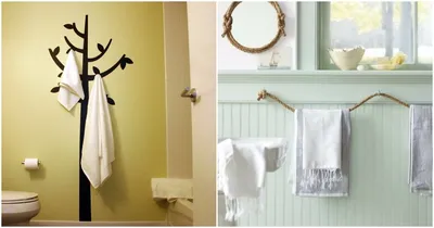 Удобство и эстетика: вешалки для полотенец в ванной комнате (фото)