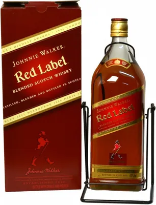 Фотография виски red label в быстром движении