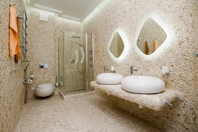 Фото ванной комнаты с влагостойкой штукатуркой: скачать в HD