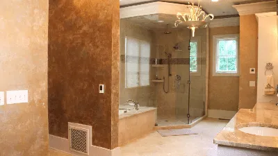 Ванная комната: влагостойкая штукатурка в фокусе дизайна