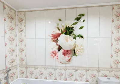Арт-фото ванной комнаты с влагостойкими панелями в HD
