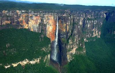 Красивая картинка водопада Анхель в загрузке PNG