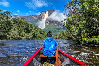 Красивая картинка водопада Анхель в формате PNG