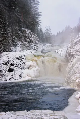 Зимний рай Водопада Кивач: Фотографии в различных форматах