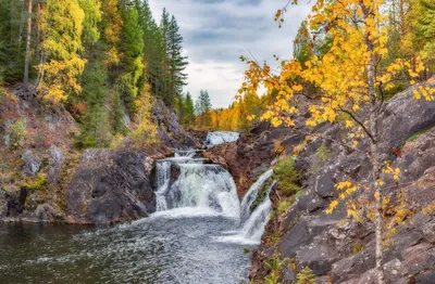 Водопад кивач  фото