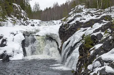 Бесплатное скачивание фото Водопада Кивач в хорошем качестве 