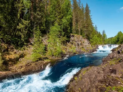 Водопад Кивач в объективе камеры: неповторимое зрелище