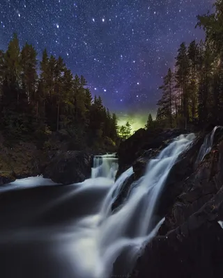 Скачать бесплатные фото водопада Кивач