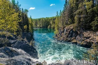 Уникальные рисунки водопада Кивач