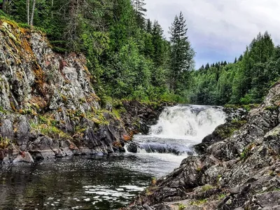 Фотки водопада Кивач в формате png