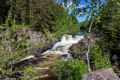 Красивые картинки водопада Кивач для фона