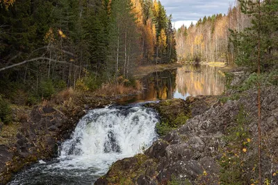 HD фотографии водопада Кивач