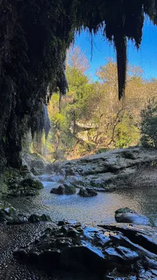 Фотография водопада куршунлу для фотоальбома