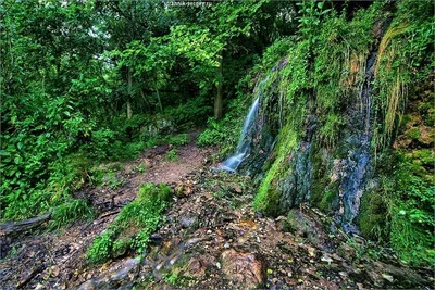 Водопад радужных оттенков: Фотография красочного природного чуда