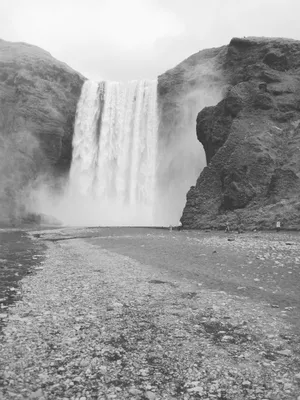 4K фотография водопада в Исландии