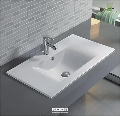 2) Изображения ванной комнаты с встраиваемыми раковинами