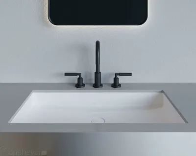10) Фото ванной комнаты с встраиваемыми раковинами в Full HD