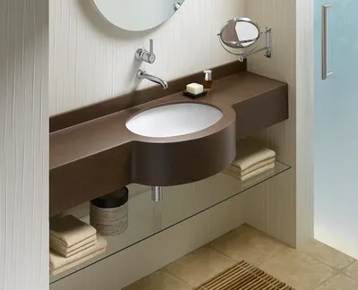 Вдохновение для дизайна ванной комнаты: встраиваемые раковины (фото)