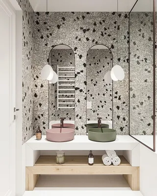 9) Новые фото ванной комнаты с встраиваемыми раковинами