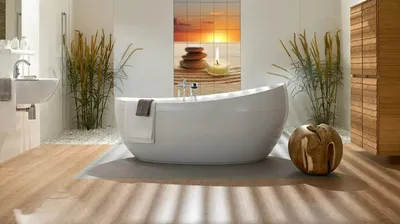 Ванные комнаты с встроенными ваннами: идеи и фото