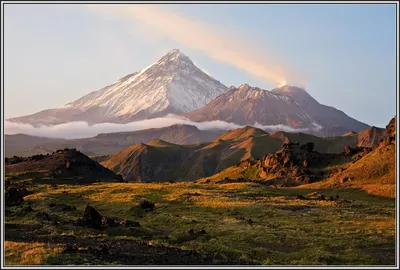 Картинка вулкана безымянного в формате Full HD