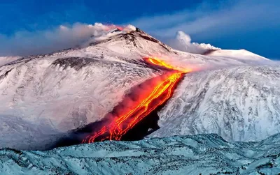 Фото Вулкана Эребус в 4K разрешении