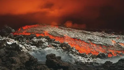 Фото на андроид с видом на вулкан Йеллоустоун