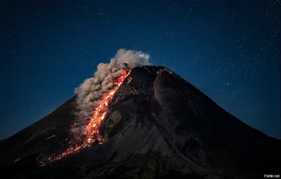 Завораживающее зрелище: фотография Вулкана Мерапи