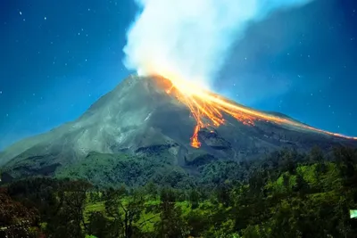 Фотографии Вулкана Мерапи в HD качестве на 2024 год.